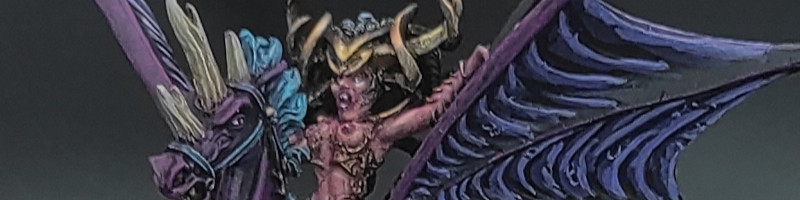 Morathi sur Pégase Noir